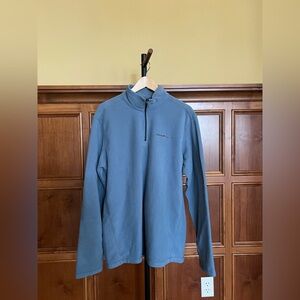 Eddie Bauer Pullover Men’s Fleece 1/4 Zip Light Blue Size LT